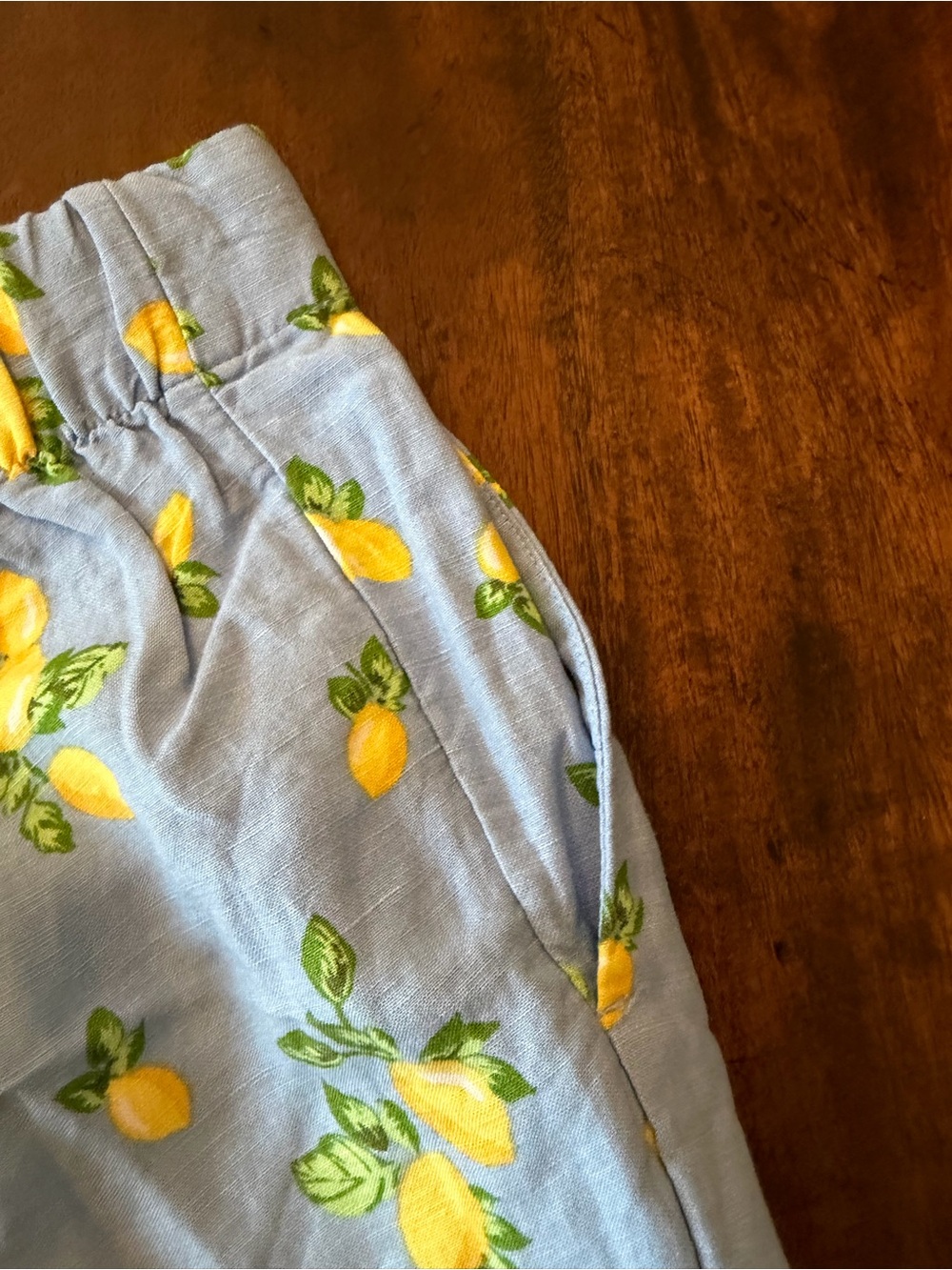 LOFT Light Blue Lemon High-Rise Shorts XL - Picture 3 of 6